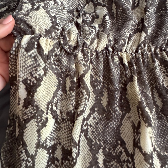 Zara Python Snake print dress with belt - Picture 7 of 9